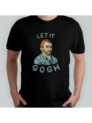 Pixxa Van Gogh Let It Gogh Unisex %100 Pamuklu Bisiklet Yaka T-Shirt