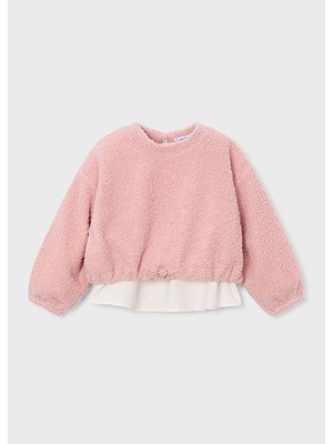 Mayoral Pembe Kız Çocuk Peluş Sweatshirt 4431