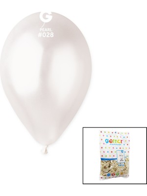 GM-110-28 Metalik - Beyaz Balon 11'' - 28CM - 100 Parça (5250)