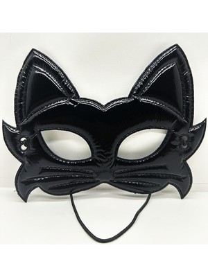 Siyah Renk Kumaş Malzemeden Imal Eva Kedi Maskesi 19X15 cm (5250)