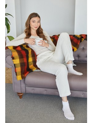 Beli Lastikli Pelüş Pijama Altı