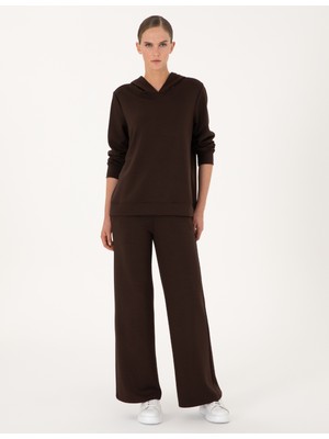 Pierre Cardin Kadın Kahverengi Flare Fit Eşofman Altı 50314962-VR029