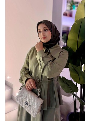 Bej Gül Baskılı El Çantası