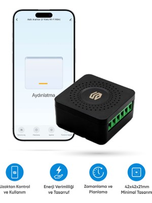 Akıllı Röle 1 Yönlü Wi-fi Kontrollü