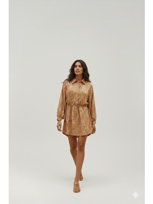 Etnik Desenli Bağlamalı Tunik