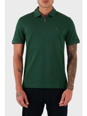 Tommy Hilfiger % 100 Pamuk Regular Fit Fermuarlı Polo Yaka T Shirt Erkek Polo Yaka T Shirt MW0MW38473 L2N