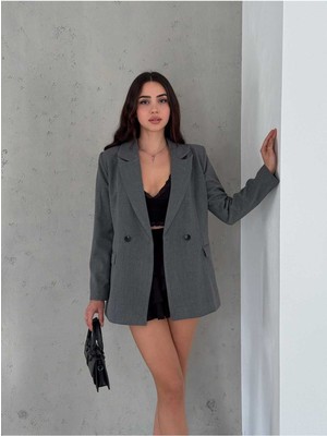 Zf Butik Kadın Tek Düğmeli Blazer Ceket Casual Stil Rahat Kullanım İçin Tasarlandı