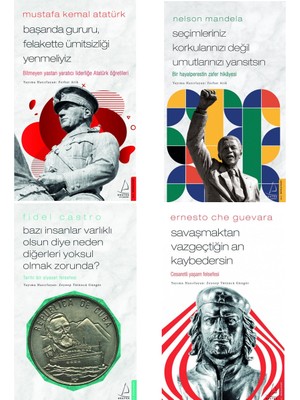 Mustafa Kemal Atatürk / Nelson Mandela / Fidel Castro / Ernesto Che Guevara Felsefe Seti 4 Kitap