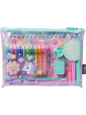Smiggle Epic Adventures A5 Çizgili Defterli Kırtasiye Hediye Seti Pembe 482229