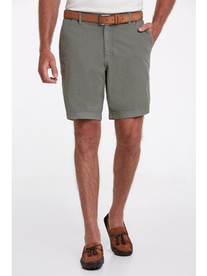 Hemington Haki Beli Lastikli Şort