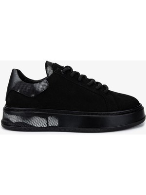 Valmenti Erkek Siyah Hakiki Deri Sneakers & Spor Ayakkabı 352 23360 Erk Ayk SK25-26 Syh Nbk/dına