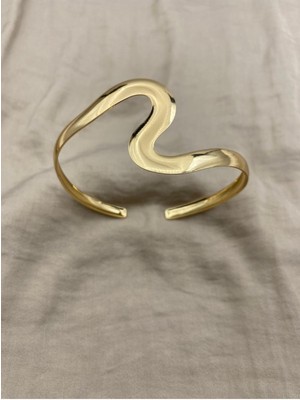 Hedef Bujiteri Dalgalı Model Gold Renk Ayarlanabilir Kol Pazu Bilekliği,armcuff