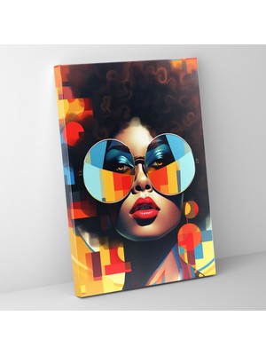 Popcas Modern Afrikalı Kadın Kanvas Tablo - Afro Modernite