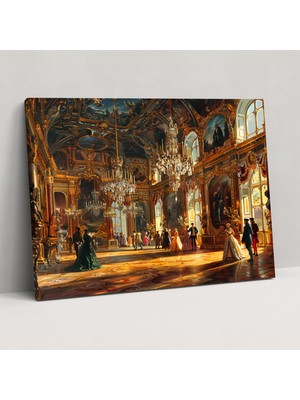 Popcas Saray Iç Mekan Barok Tarzı Kanvas Tablo - Barok Tarzı Kanvas Tablo Duvar Dekorasyonu Barok Tarzı Tablo