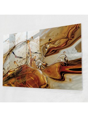 Popcas Salvador Dali Eriyen Saatler Cam Tablo - Modern Sanat Ev Dekorasyonu