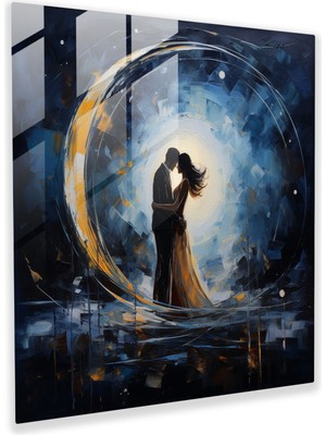 Popcas Heyecan Verici Öpücük Cam Tablosu - Öpücük Cam Tablo Ev Dekorasyonu Zarafet