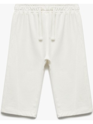 Şardonlu Beli Bağlamalı Pamuklu Basic Eşofman Altı