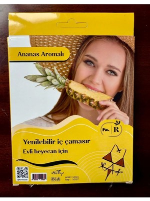 Ananas Aromalı Aromalı Sütyen ve Tanga Takımı – Tatlı Dokunuşlarla Fantaziyi Yükseltin 2 Li Standart