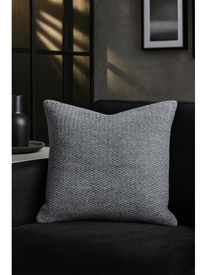 Jakar Kırlent Kılıfı Siyah Gri 50X50