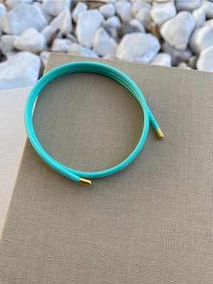 Turkuaz Mavi Renk Mıknatıslı Ip Ayarlanabilir Bileklik - Halhal - Kolye