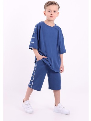 Erkek Çocuk Oversize Sport Baskılı Şortlu Takım M00749