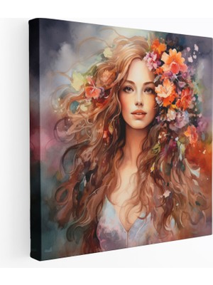 Popcas Bohem Tarzı Suluboya Kanvas Tablo - Bohem Tarzı Dekorasyon - Kanvas Tablo