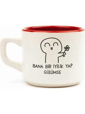 Bana Bir Iyilik Yap Gülümse Beyaz Venüs Kupa - Hediyelik Kupa Fincan Mug