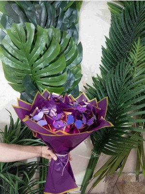 Kelebek Buketi Pvc Buket Işıklı Buket Ledli Buket