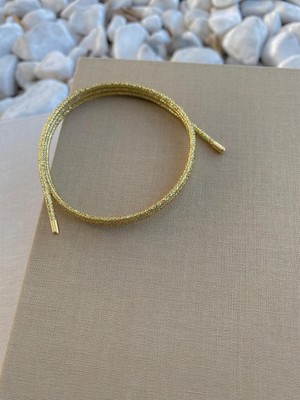 Gold / Altın Sarısı Renk Simli Mıknatıslı Ip Ayarlanabilir Bileklik - Halhal - Kolye