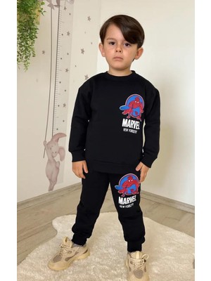 Cg Kids Spiderman Örümcek Adam 3 Iplik Erkek Çocuk Alt Üst Takım