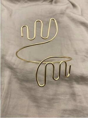 Zikzak Model Gold Renk Ayarlanabilir Kol Pazu Bilekliği,armcuff
