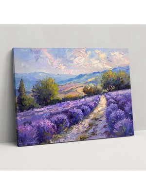 Popcas Provence Lavanta Kanvas Tablo - Claude Monet Ev Dekorasyonu