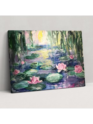 Popcas Claude Monet Kanvas Tablo - Nilüferler Duvar Sanatı