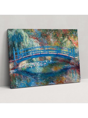 Popcas Japon Köprüsü Claude Monet Kanvas Tablo - Ev Dekorasyonu
