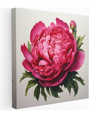 Popcas Gerçekçi Şakayık Botanik Kanvas Tablo Baskı