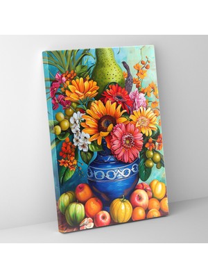 Popcas Frida Kahlo Tarzı Duvar Dekorasyonu - Kanvas Tablo Frida Kahlo Stili