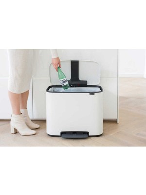 Bo Çöp Kovası, Pedallı, 36LT - Beyaz