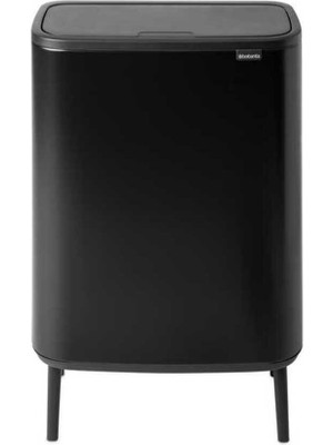 Bo Çöp Kovası Dokunmatik, Ayaklı, 2X30LT - Mat Siyah