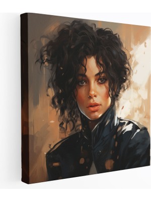 Popcas Micheal Jackson Kanvas Tablo - Modern Dijital Illüstrasyon - Micheal Jackson Zamansız Çekicilik Karizma Çağdaş Dokunuş