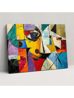 Popcas Pablo Picasso Kübizm Soyut Kanvas Tablo - Duvar Sanatı Duvar Dekorasyonu