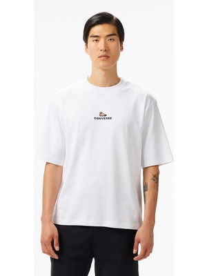 Converse Oversize Fit Erkek Beyaz T-Shirt