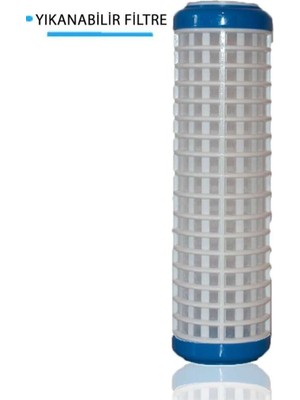 Daire Girişi 10 Inç 1 Aşamalı Yedek Filtre Seti (Yıkanabilir)
