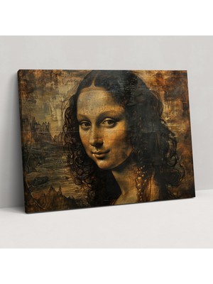 Popcas  Gülümseme Leonardo Da Vinci Duvar Sanatı - Da Vinci Kanvas Duvar Dekorasyonu Kanvas Tablo