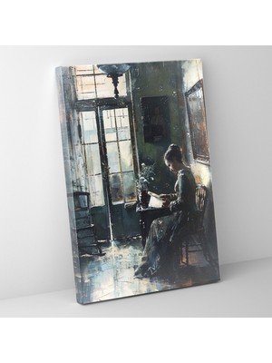 Popcas Johannes Vermeer Kanvas Tablo - Ev Dekorasyonu Tuval Duvar Sanatı