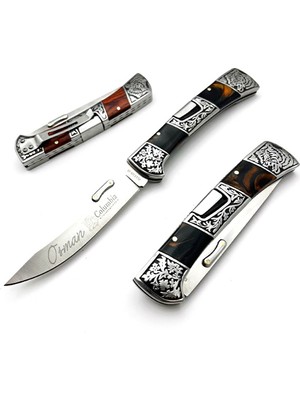 Kişiye Özel Isimli Columbia A3159-D 24  cm Isim Baskılı Columbia Ahşap Çakı