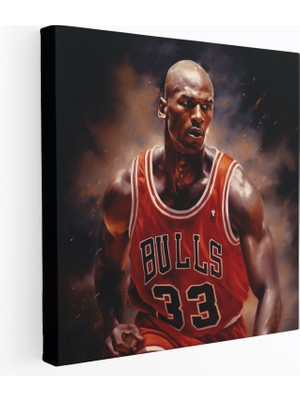 Popcas Michael Jordan Duvar Sanatı - Kanvas Tablo Spor Duvar Sanatı