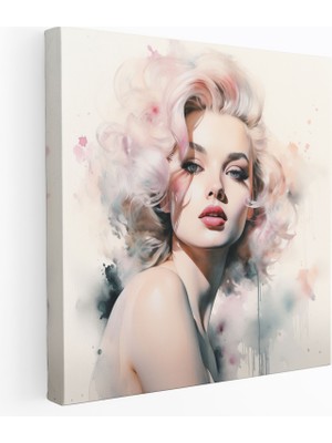 Popcas Marilyn Monroe Kanvas Tablo - Zarif Suluboya Duvar Sanatı - Ev Dekorasyonunda Marilyn Monroe Rüya Gibi Suluboya