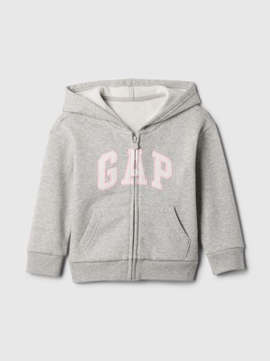 Gap Kız Bebek Gri Gap Relaxed Logo Fermuarlı Sweatshirt