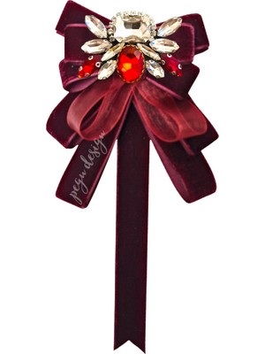 Shine Seri Bordo Kurdele Broş,okul Iş , Gömlek Ceket Yaka Çiçek