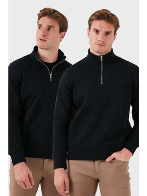 Buratti Pamuklu Regular Fit Dik Yaka 2'li Paket Sweat Erkek SWEAT 59052592S2